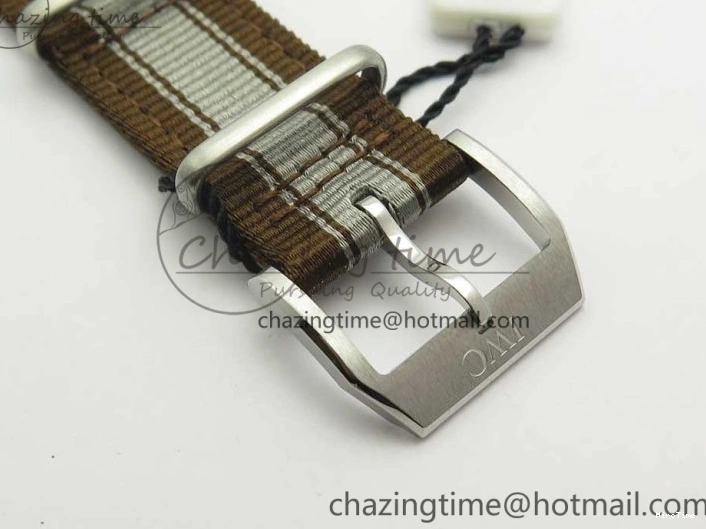 MIROTIME 0310 SmartChoice Mark XVIII IW327006 Titanium M+F 1:1 Best Edition Black Dial on Brown Leather Strap A 7145